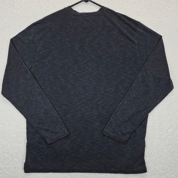 Tommy Bahama Men Long Sleeve Performance Tee Dark Gray Large - Picture 4 of 12